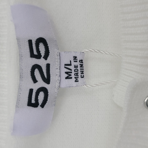 525 America Henley Pullover Knit Top Crewneck Blouson Sleeve Minimalist Size M/L - Picture 8 of 13